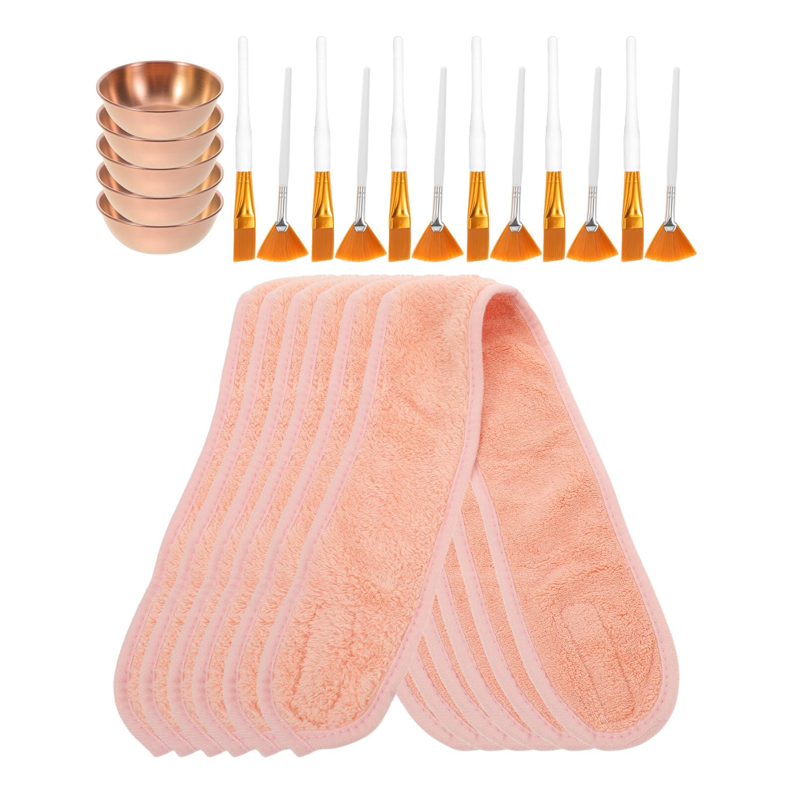 Kosmetik Gesichtspflegeset 24 Stück mit Stirnband Schalen Spa und Hautpflege Tools für Professionelle Kosmetikerinnen und Private Anwendung
