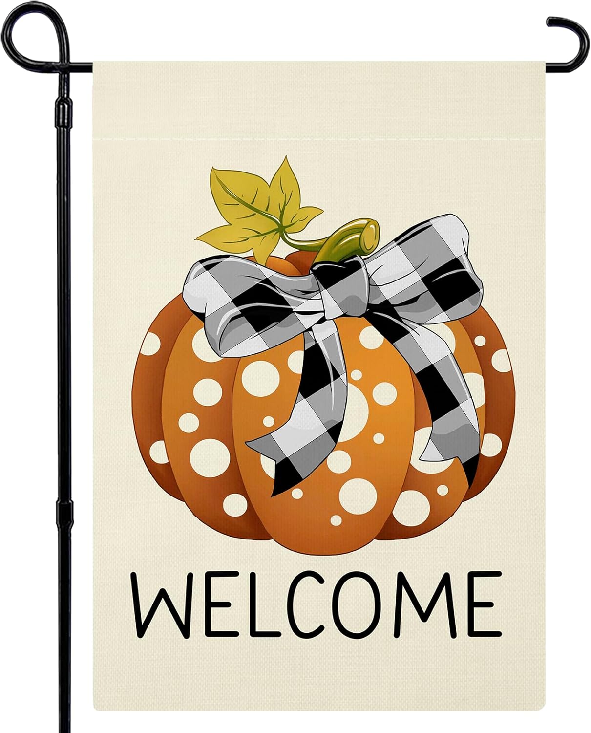 Fall Garden Flag 12x18 Inch Double Sided, Fall Pumpkin