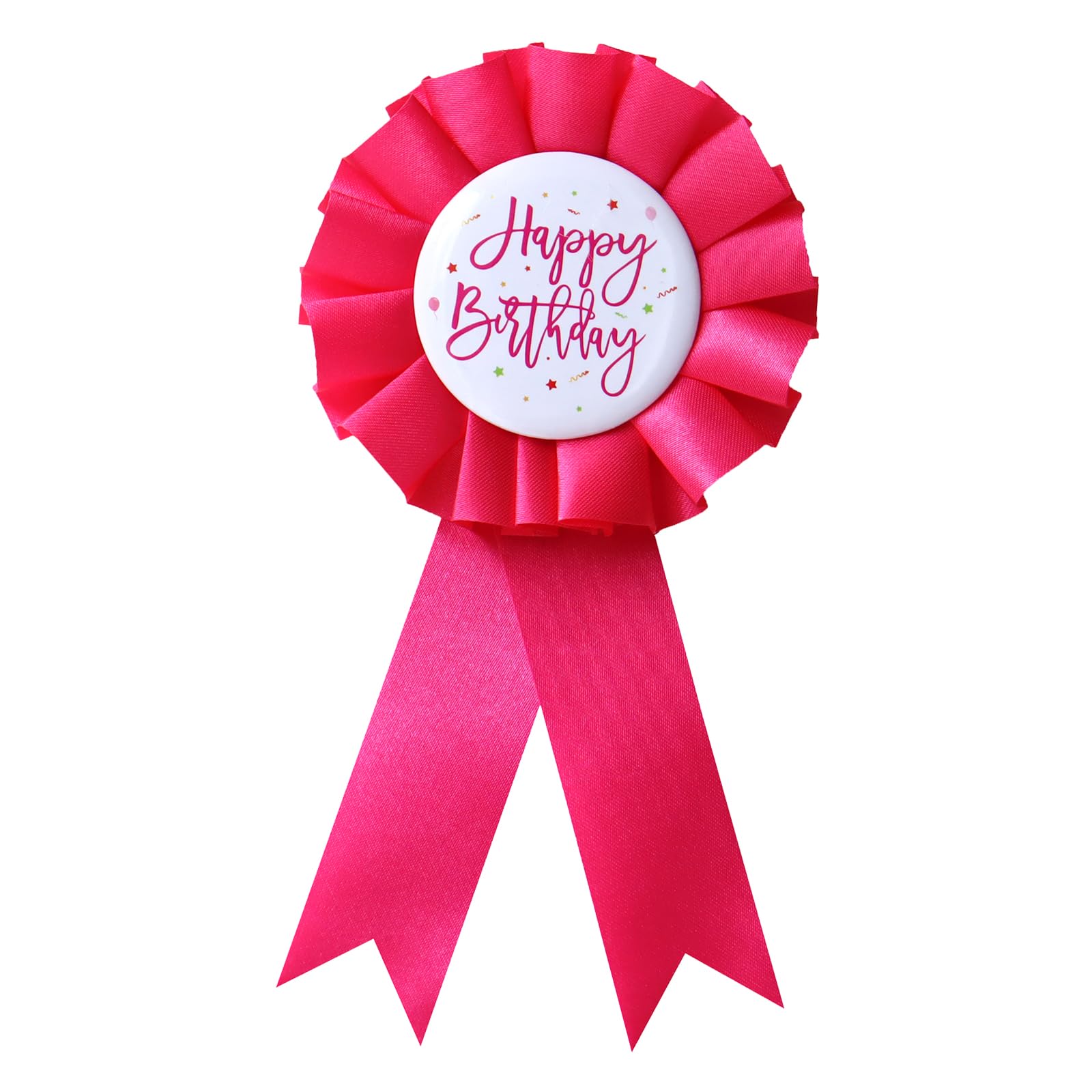 It's My Birthday Badge Pin Pink Birthday Ribbon Pin for Women and Men White &amp;Black Happy Birthday Brooch Pins Party Decorations Gifts