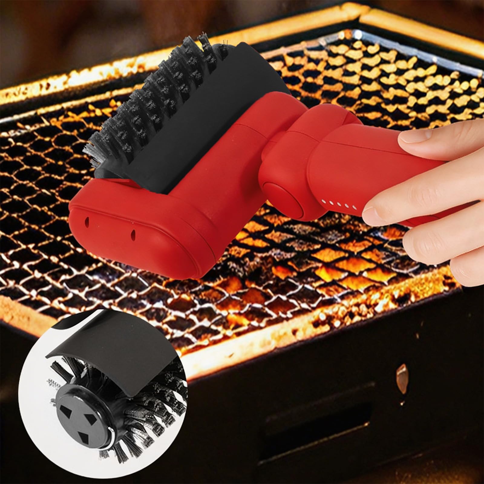 Spazzola elettrica per barbecue