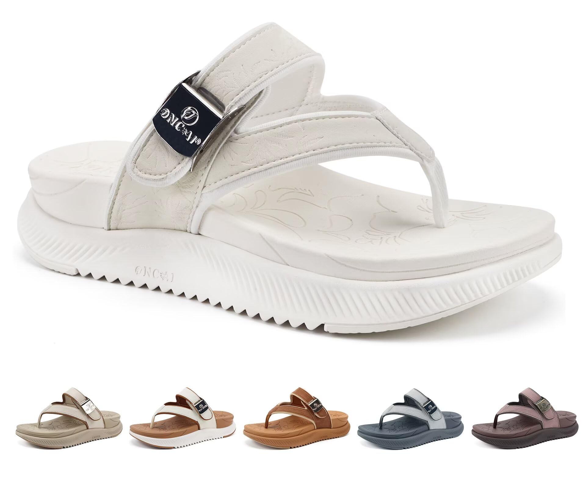 ONCAI Plataforma para Mujer Chanclas Verano Playa Elegantes para Female Sandalias Gruesas de Moda para Caminar y Suelas de Goma Para Exteriores