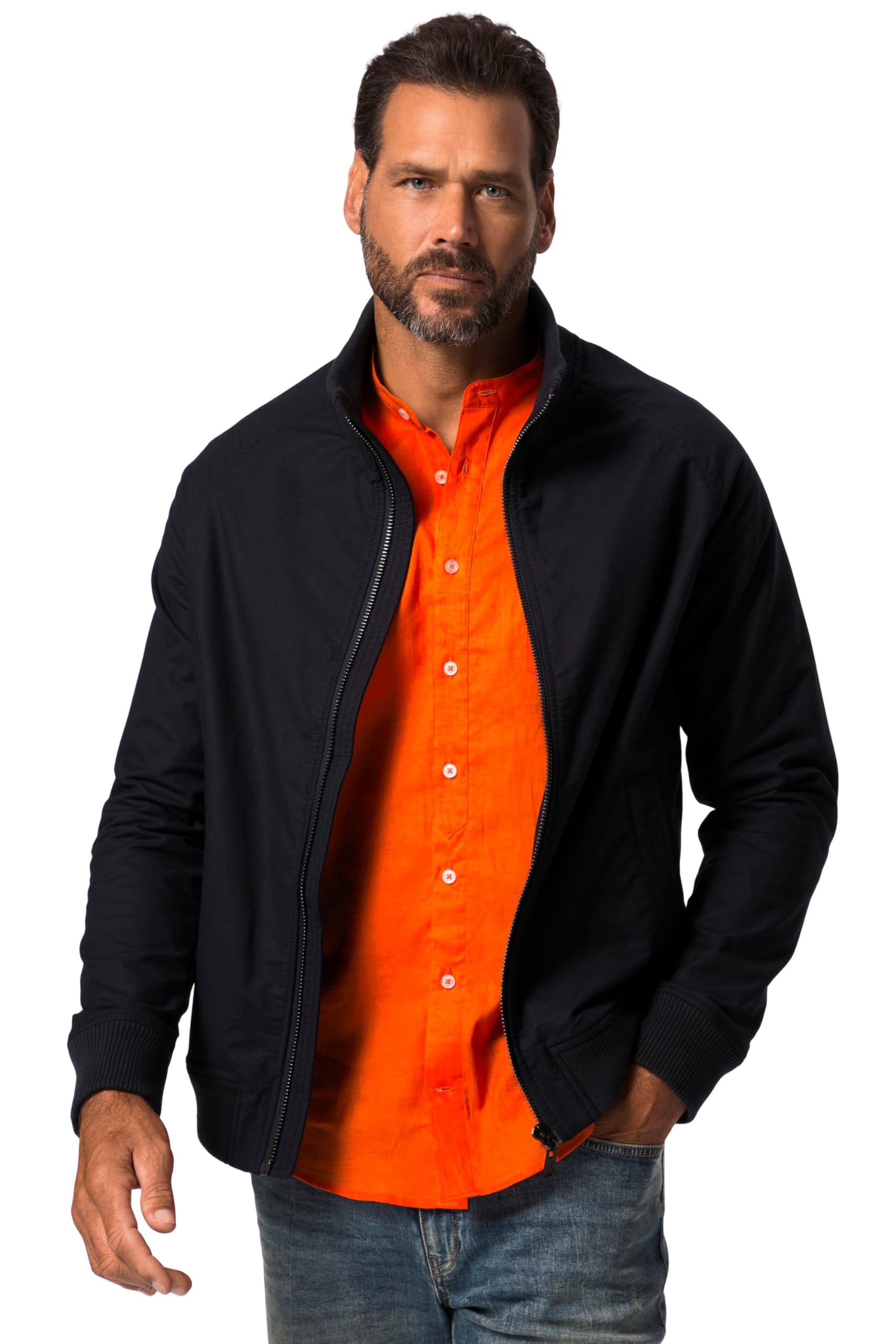 JP 1880 Herren große Größen Übergrößen Menswear L-8XL Blouson FLEXNAMIC®, Stehkragen 825138