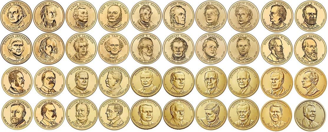 2007 P, D 2007-2020 Presidential Dollar 80 Coin Set Uncirculated