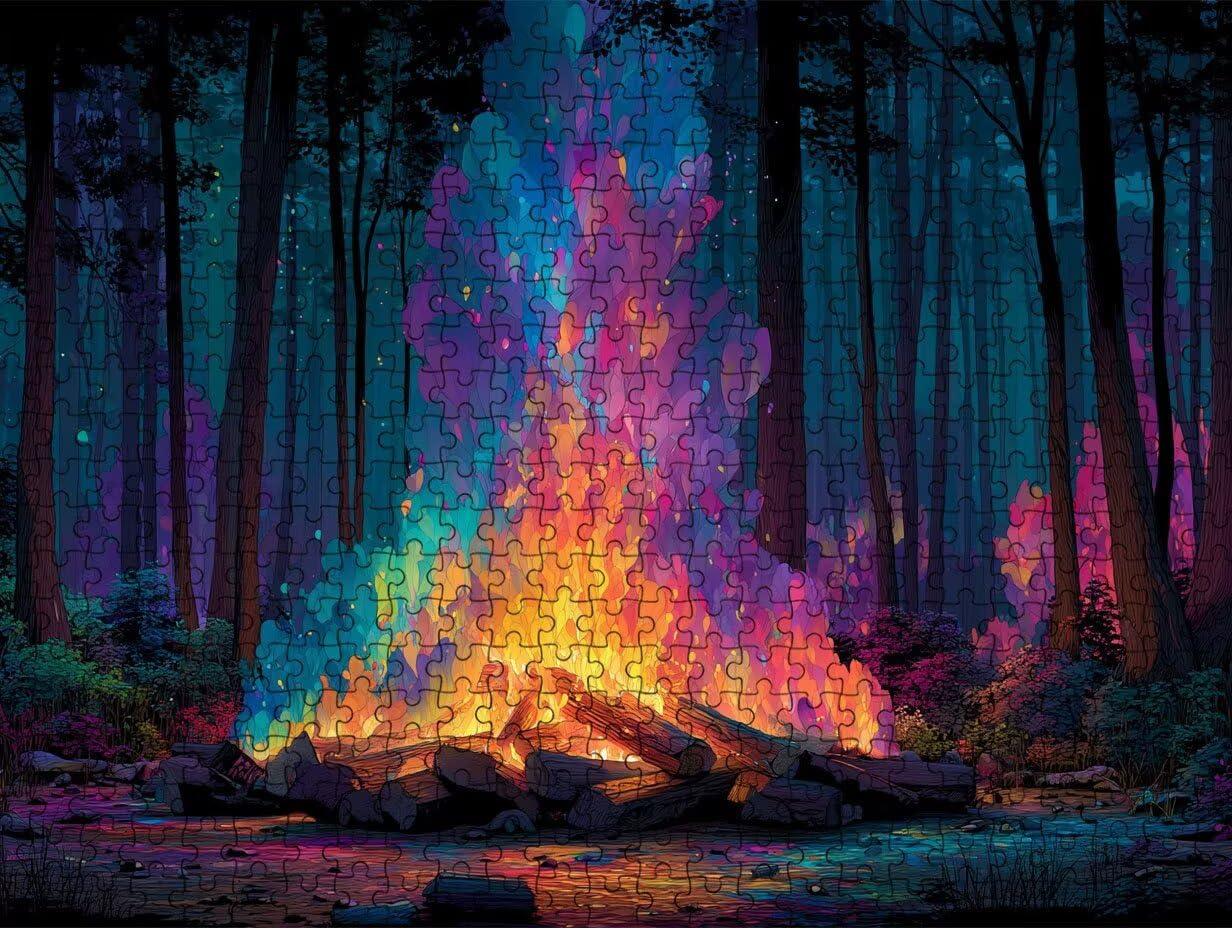 R3KH-740 puzzle leśne 2000 elementów, puzzle dla dorosłych, dorosłych, nastolatków, do aktywności w domu, trudne gry rodzinne, klasyczne puzzle jako prezent i dekoracja ścienna