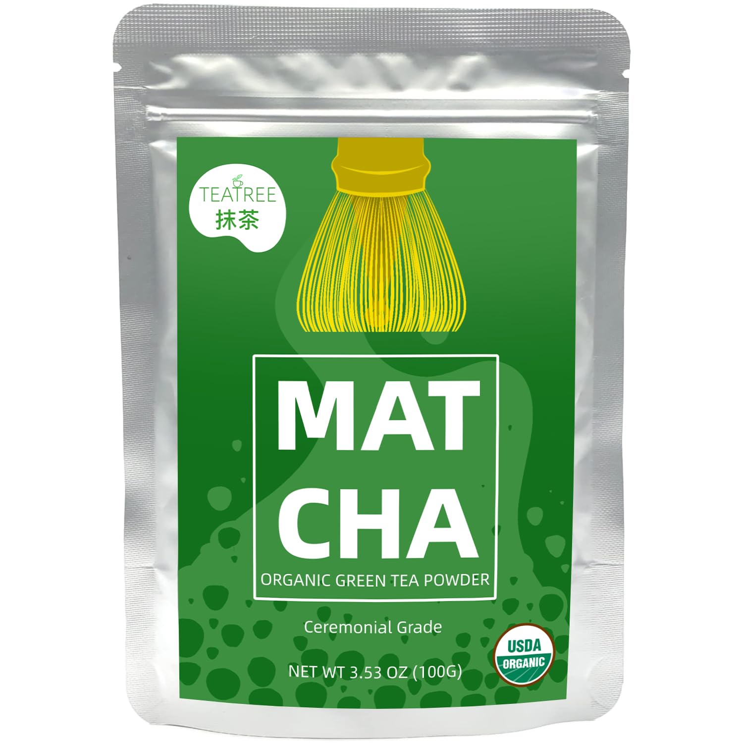 Ceremonial Grade Matcha 100g 3 53oz Organic Matcha Green Tea Powder 100 Natural Pure Matcha for Lattes Smoothies