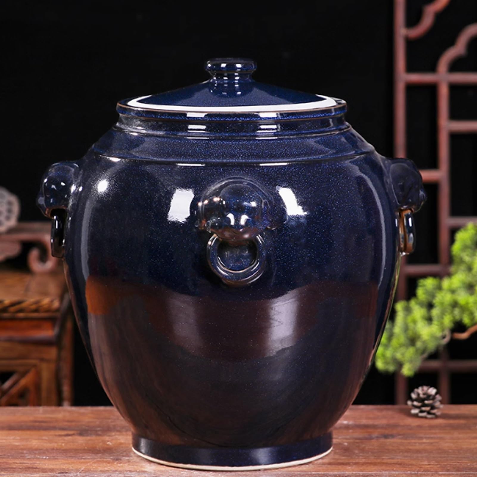 Pojemników na Zywność, chiński Ceramiczne Wiadro do Ryżu, Hermetyczne Pojemniki, Retro pudełko do Przechowywania Ryżu, Dozownik Ziarna, Pojemnik na Płatki Owsiane(25KG)