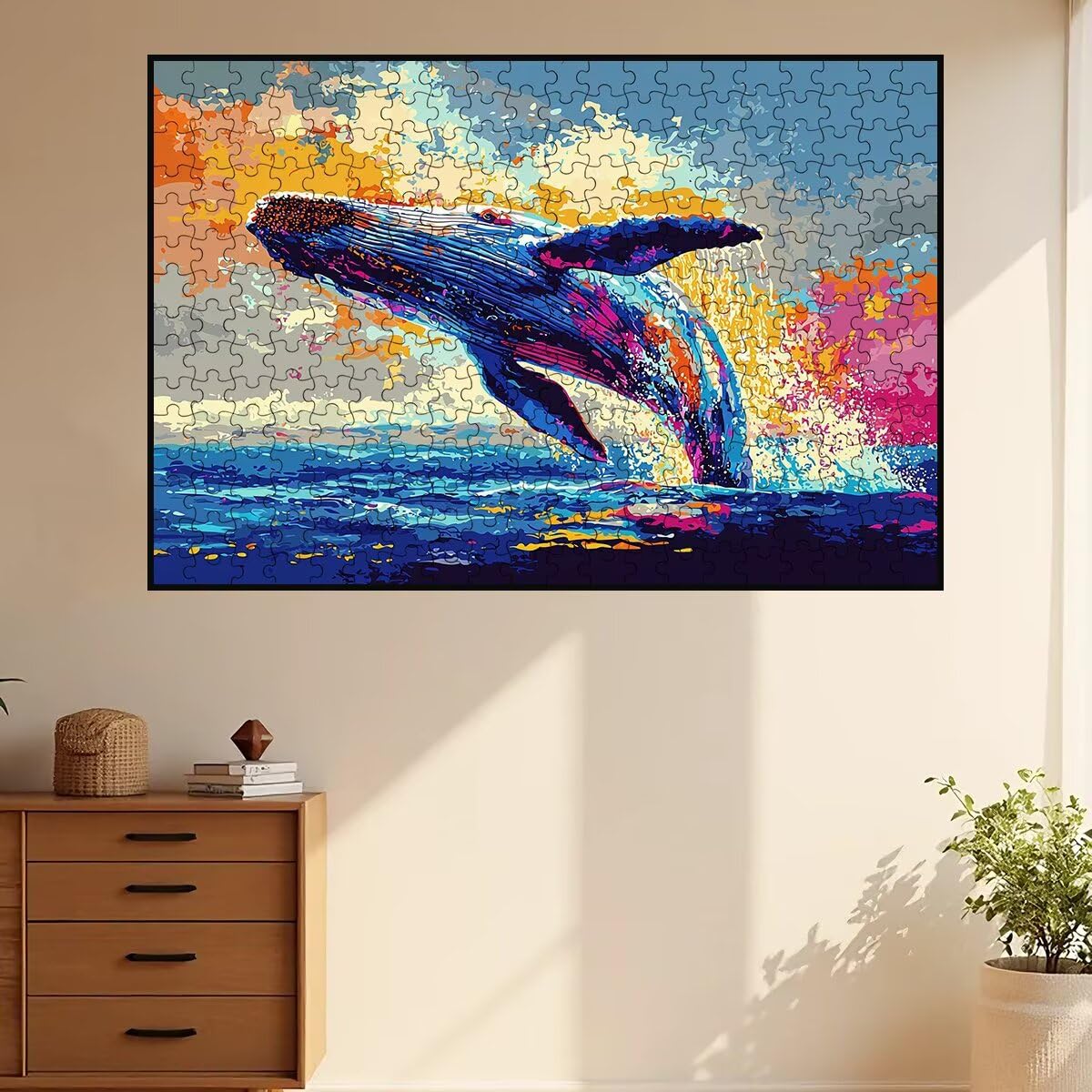Puzzle 5000 sztuk wieloryb, drewniane puzzle ocean, klasyczne wyzwanie puzzle dla całej rodziny, zabawki puzzle litery na plecach, oryginalne prezenty dla mężczyzn wystrój -2057