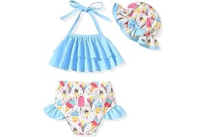 Aalizzwell Toddler Baby Girls Swimsuit with Hat: Capturing Precious Summer Memories