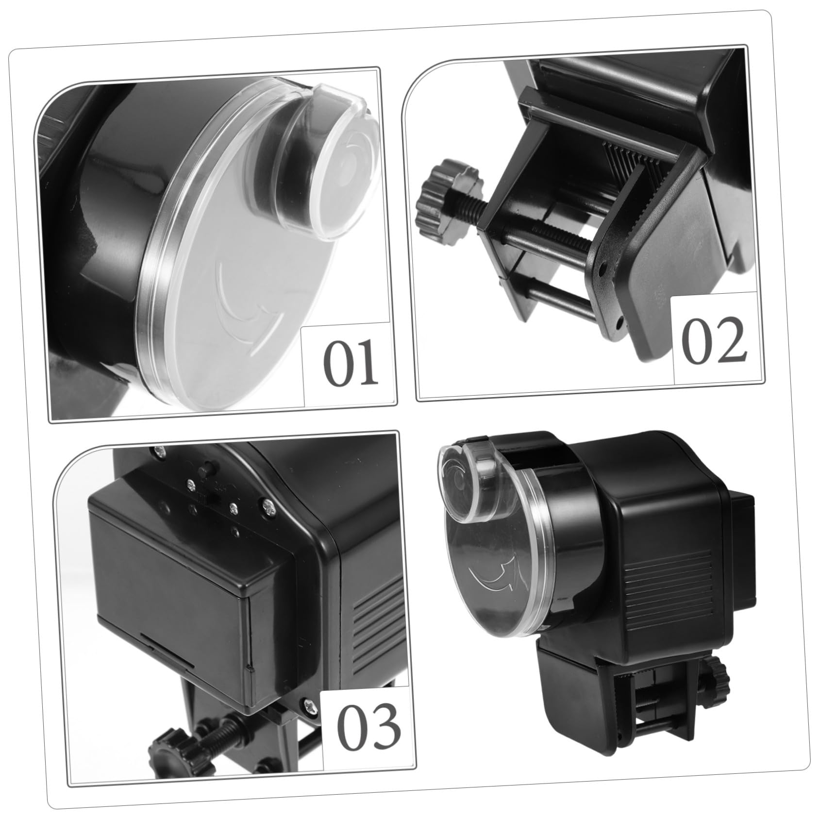 VICASKY Distributeur Automatique pour Poissons Aquarium sans Piles Distribuant Nourriture Précisément