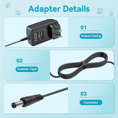 Miniatura 3 de Hustery - Cargador adaptador de CA de 15 V compatible con II Litter-Robot III al aire libre autolimpieza caja de arena cable de alimentación