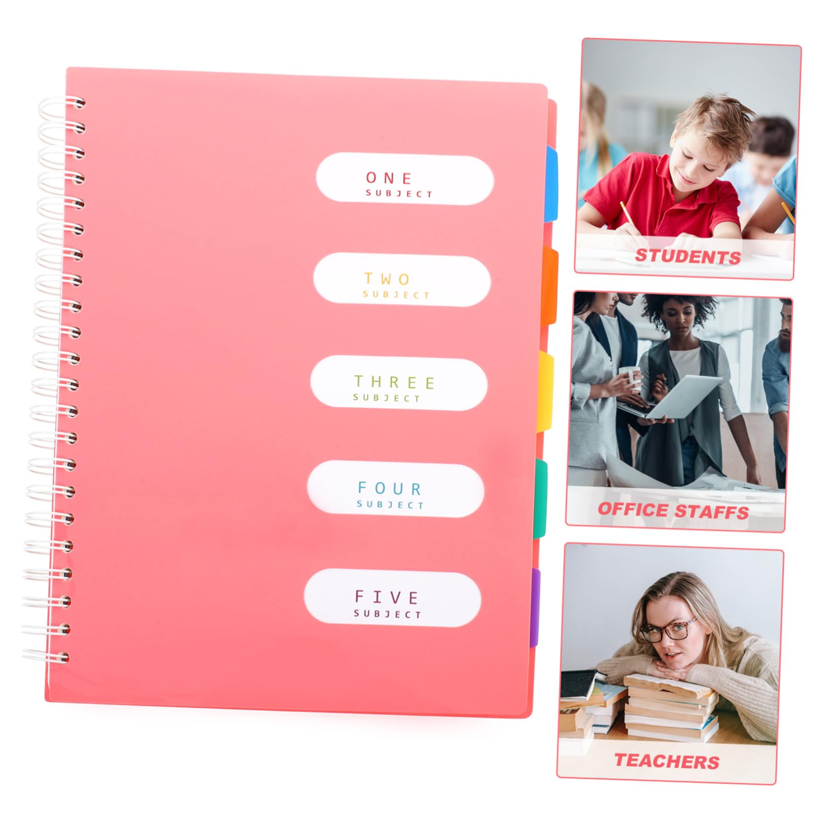 2 Stück Spiralblock Notizbuch Seiten Liniert Schreibheft Praktisches Notepad für Arbeit Büro Schüler Lehrer Organizer