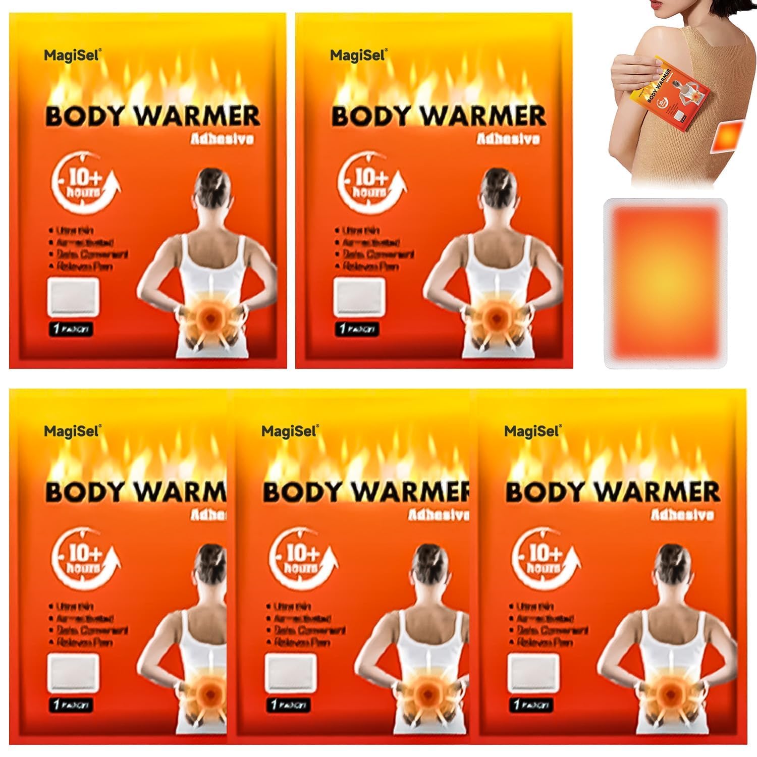 Calentadores de Manos, Calentador de Cuello, Parches Calor Adhesivos para Hombro y Cuello, Activado por Aire, 8 Horas Calor, para Senderismo, Esquí, Actividades al Aire Libre