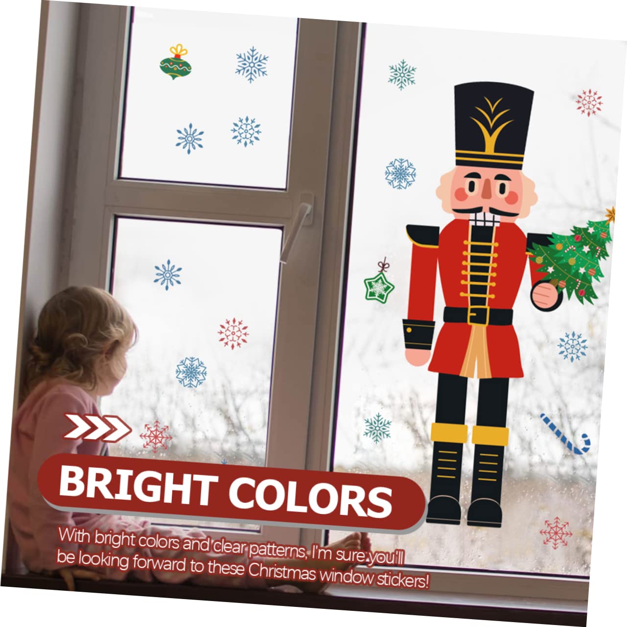 Alipis 5stücke Weihnachtliche Fensterdeko Selbstklebende Weihnachtsaufkleber Mit Hübschen Schneeflocken Und Für Fenster Türen Und Kühlschrank Wiederverwendbar Und Leicht Anzubringen