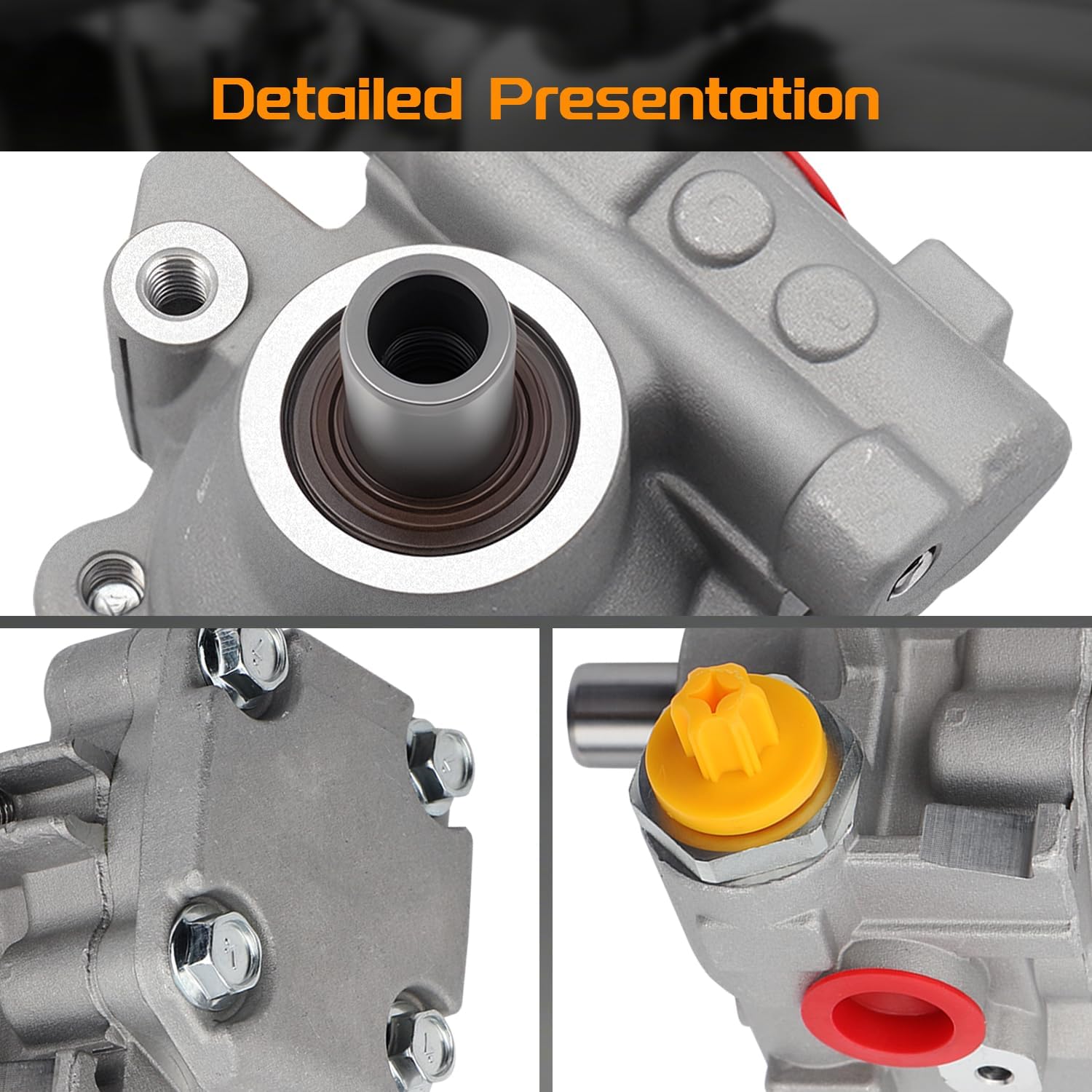 BRTEC Power Steering Pump Compatible with Hummer H3 2006 2007 2008 2009 3.5L 3.7L Engine