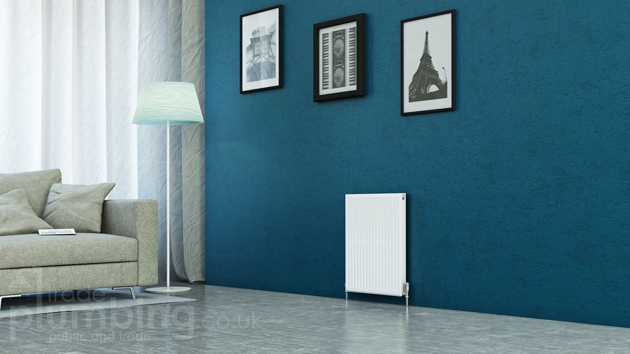 Kartell White Kompact Type 11 Single Panel Single Convector Radiator 600Mm X 500Mm