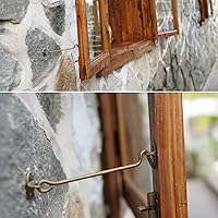 Vista 8 de Paquete de 2 pestillos para puerta de granero, cerradura de puerta de granero de 3 pulgadas, cerradura de puerta de cobre grueso sólido resistente