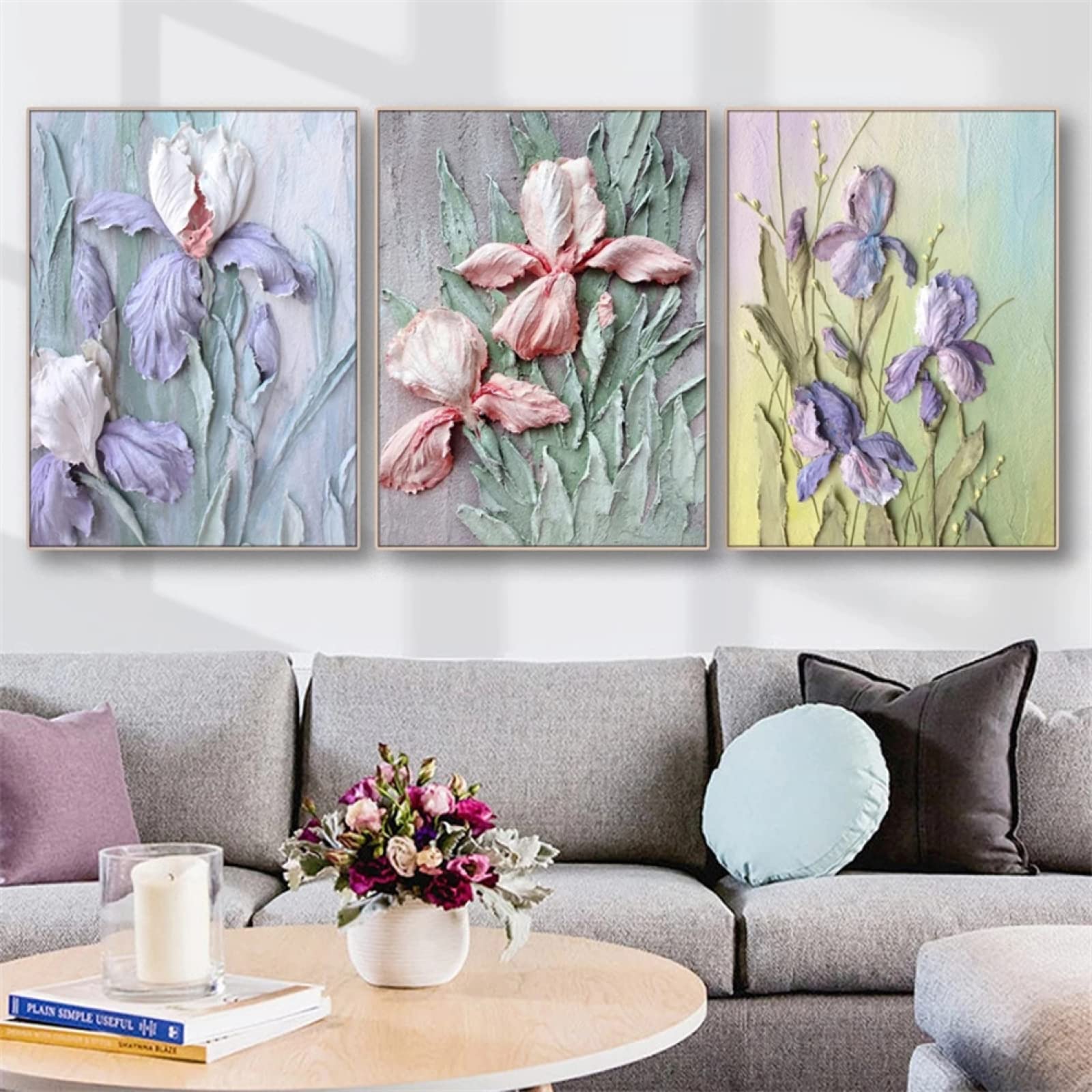 5D Diamond Painting Kit Complet Fleur, Carré Diamond Art Painting