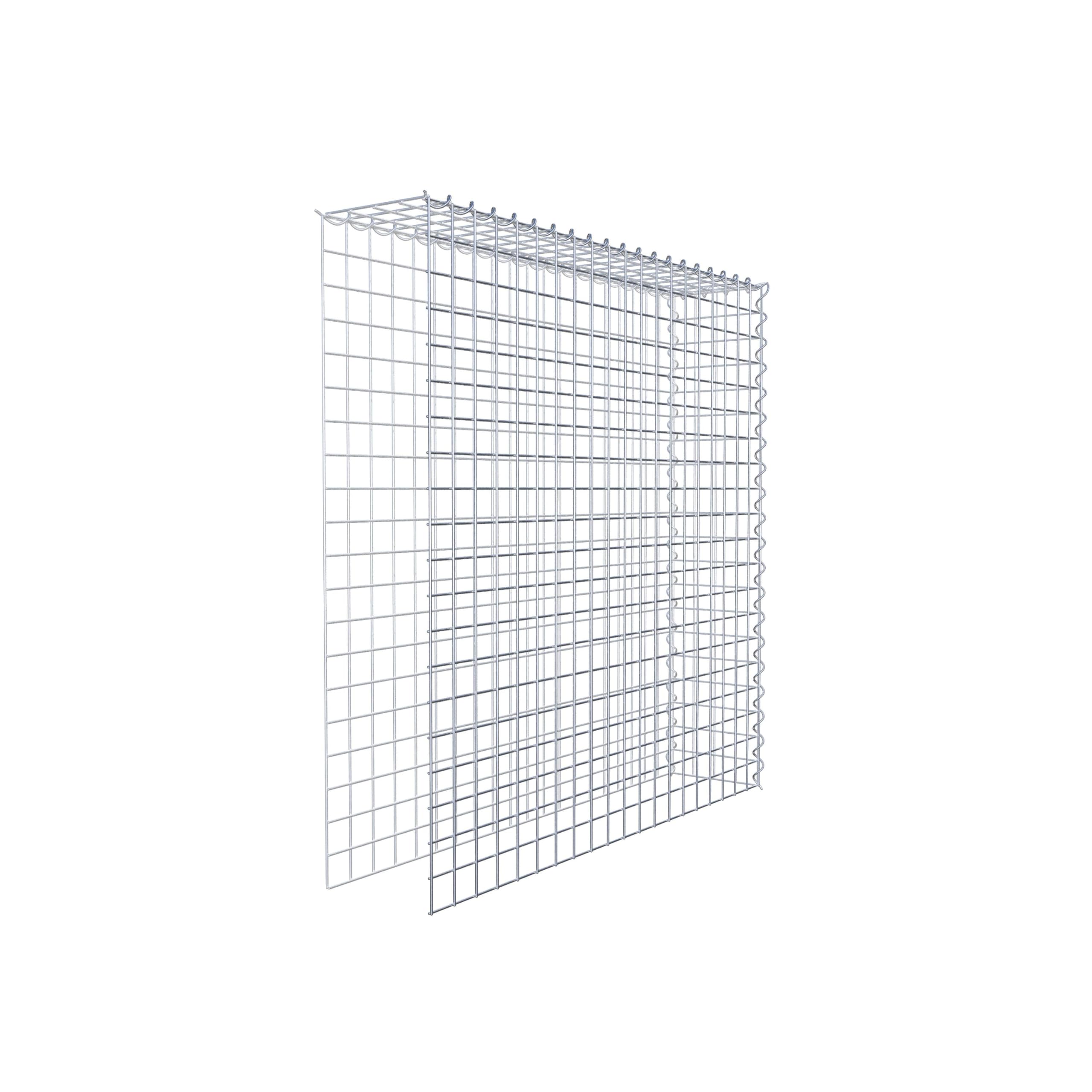 Gabiona - Gabione 100 x 100 x 20 cm - Anbau-Korb Typ 4 (ohne Stirngitter und Bodengitter) - Verzinkter Gabionenkorb mit MW 5x5 cm