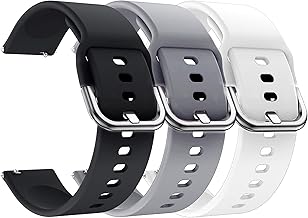 Matrix Accessorize 22MM Strap With Buckle For Amazfit GTR/GTR 2E, Galaxy Watch 3, Realme S/S Pro, ColorFit Pro 4/Max/Ultra/Ultra 2 & 22MM Lug Size Watch (Pack of 3)