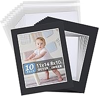 Vista 14 de Paquete de 10 tableros de respaldo solamente – Tablas de base blancas sin cortar de 11 x 14 pulgadas, sin ácidos y con núcleo blanco, ideal