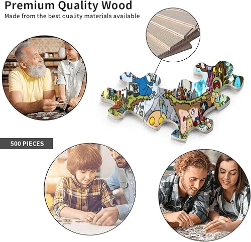 Miniatura 6 de Rompecabezas de madera de anime de 500 piezas para adultos, rompecabezas para adultos y adolescentes, educación temprana, 15 x 20 pulgadas