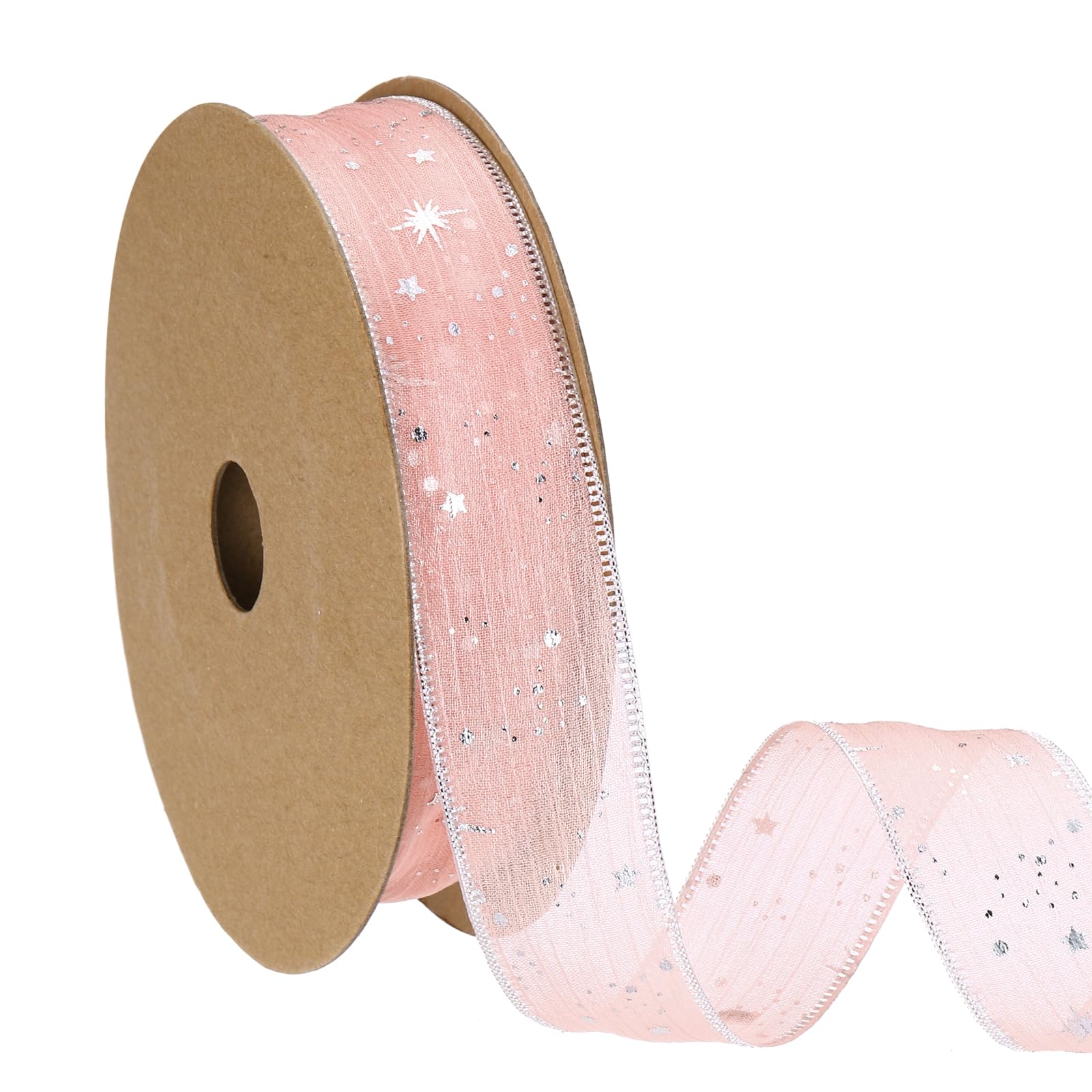PATIKIL Organza Star Ribbon Wired