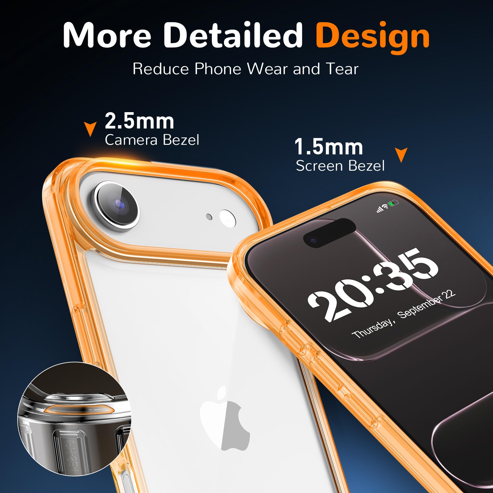 Clear Case for iPhone 15, Ultra Thin, Shockproof TPU Cover, Anti-Yellowing, Crystal Clear, Phone Case for Apple iPhone 15 - Clear — view 273