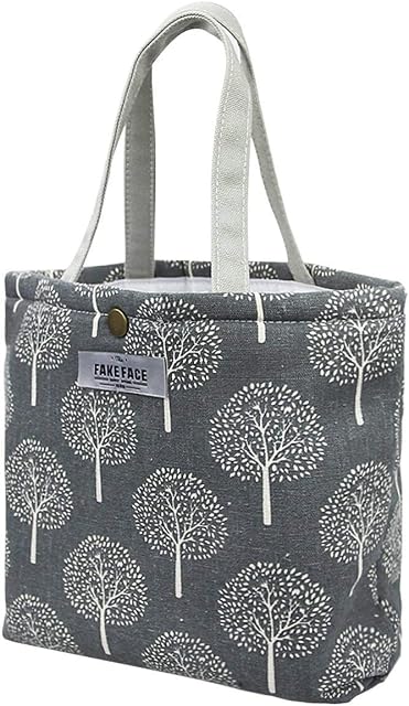 Canvas Insulated Cool Bag Lunch Box Tote Bag Picnic BBQ Food Carrier Travel School Office Lunch Carry Bag Cooler