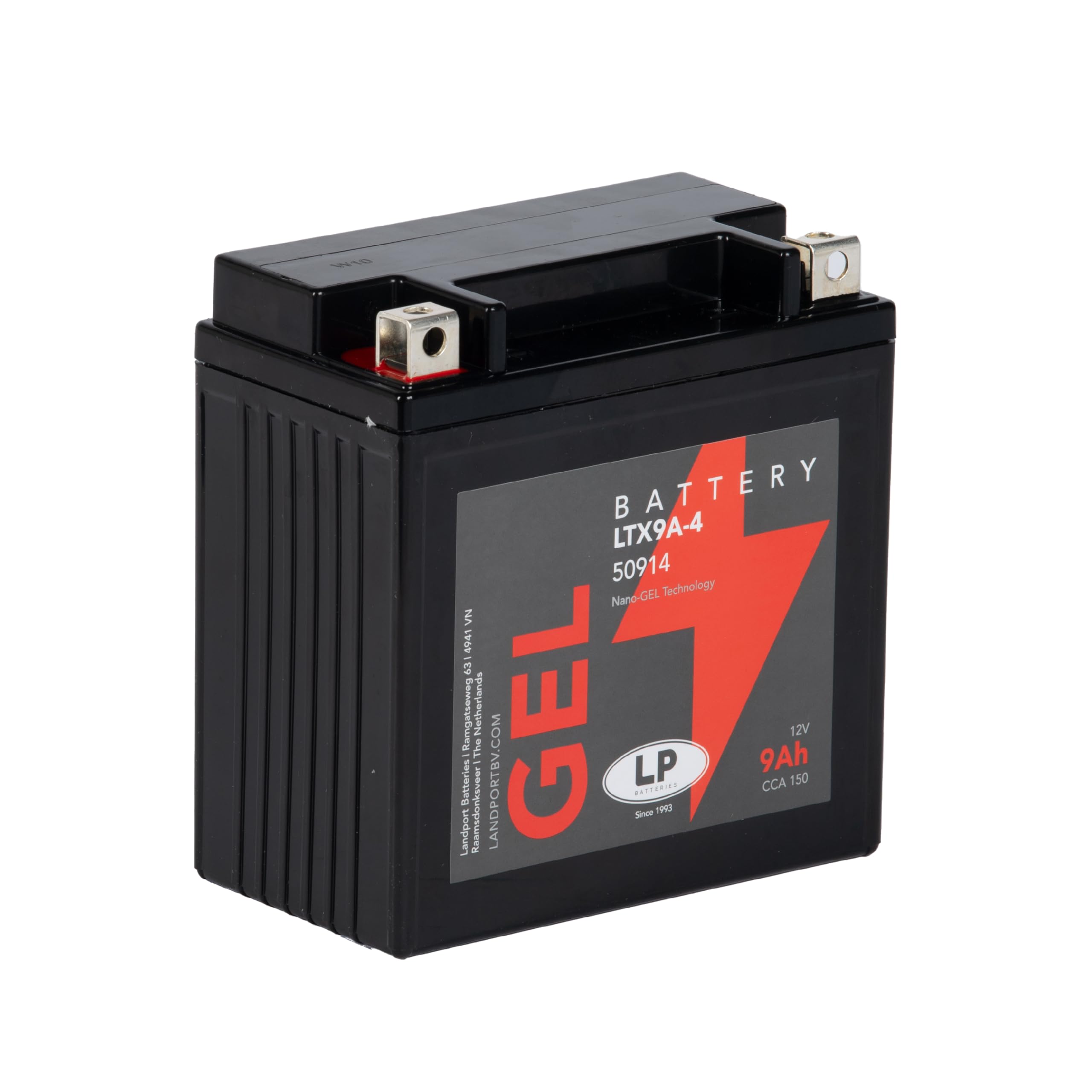 Landport Battery 12 V 10 Ah LTX9A-4 Gel Compatible with Aprilia