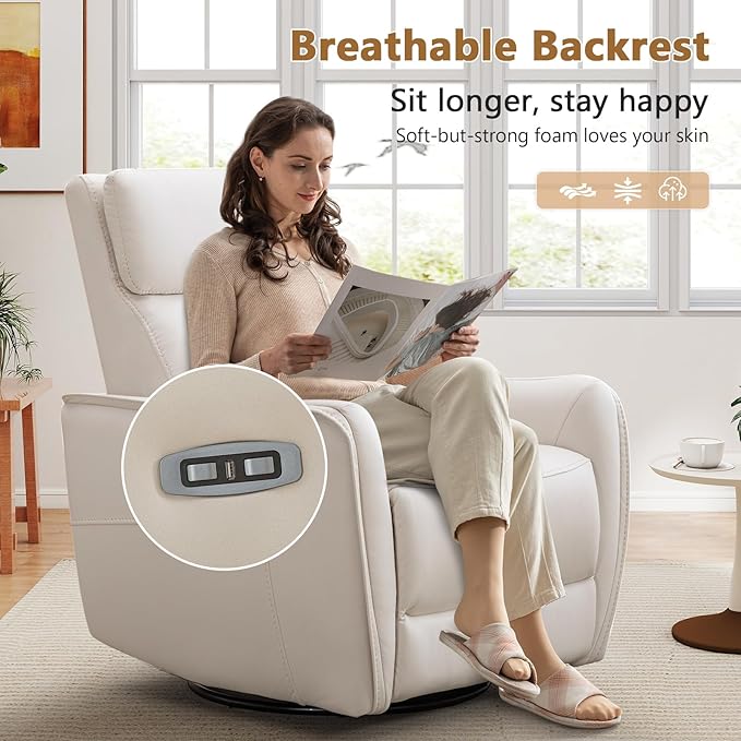 Sillón Giratorio Eléctrico Reclinable con Apoyabrazos miniatura 3