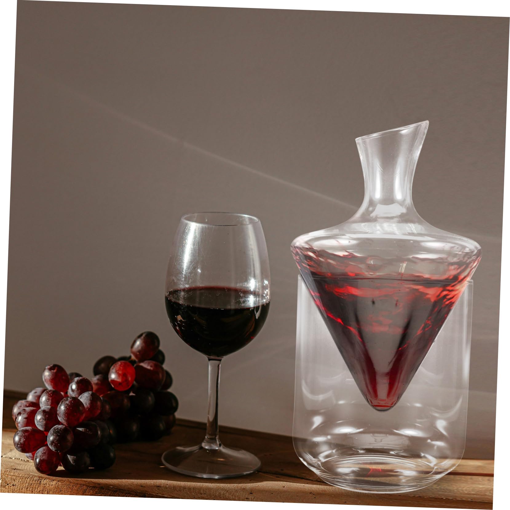 Mipcase Decanter Obliquo Per Vino Classico in Vetro Trasparente Secchiello Per Ghiaccio Distributore Di Vino Delicato Per Bar e Casa Set Decorativo Per Esaltare Sapore e Consistenza