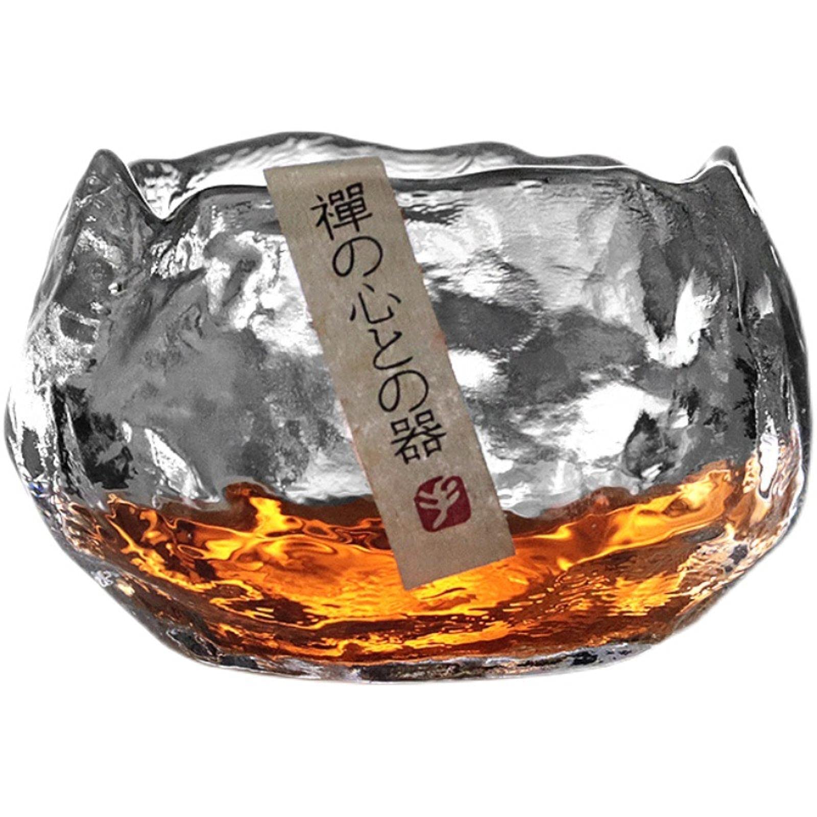 JIMINISO Japanese-style frozen beaker master cup small cup glass crystal cup glass cup Kung Fu teacup plums with paragraph