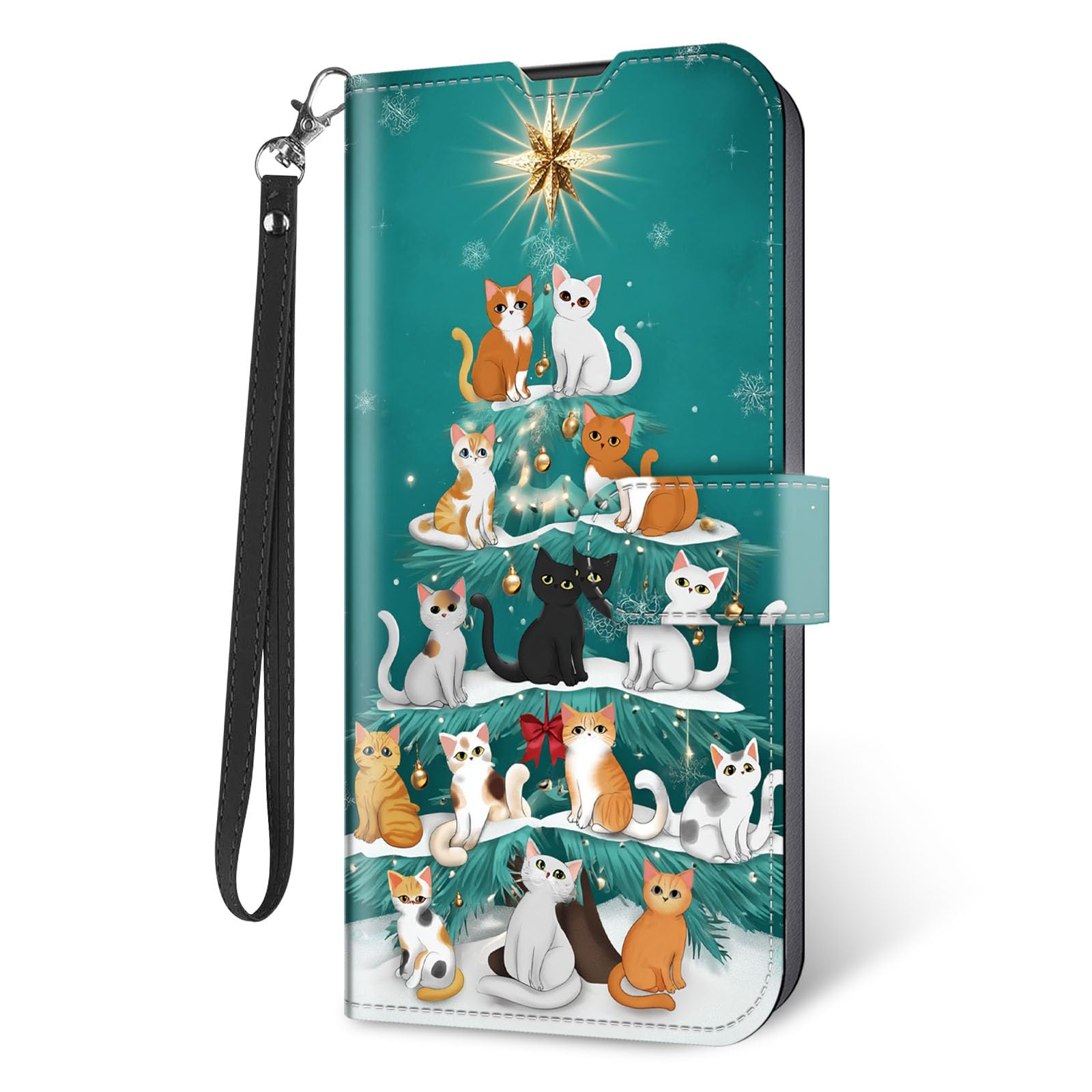 KUJKBFWJ Wallet Case for Samsung Galaxy S24 Plus with RFID Blocking Credit Card Holder, Flip PU Leather Magnetic Closure Wrist Strap Phone Cover for