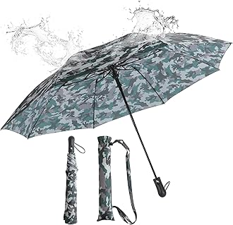 Cooloutdoors Umbrella Windproof Travel Umbrellas for Rain - Easy Auto Open Close, Durable & Compact Umbrella, Strong Metal Frame, Windproof and Waterproof Umbrella for Travel