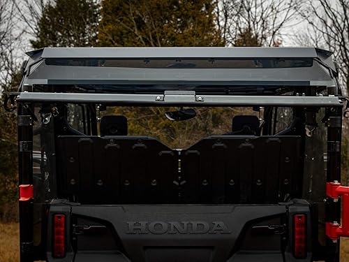 Miniatura 6 de SuperATV Parabrisas trasero teñido claro para Honda Pioneer 1000-5 2016+  Policarbonato de 14 pulgadas de grosor 250 veces más fuerte que el vidrio