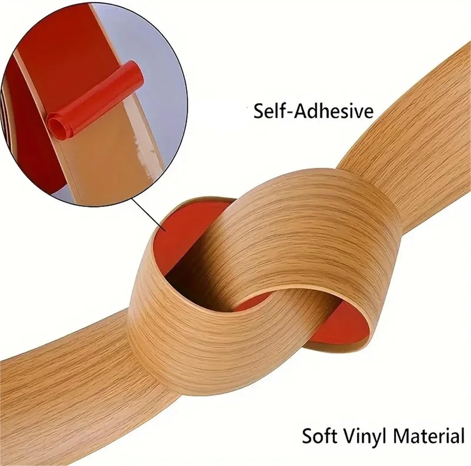 1PC Self-Adhesive Floor Cover Strips Carpet Edge Trim Strip Transition Door Threshold Gaps Bottom Sealin for Thick Rugs & Mats(Maple Wood Grain,3.0m)