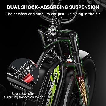 Cybervelo Electric Bike for Adults 1500W Peak 20 Fat Tire All-Terrain E-Bike 80 Miles 30MPH Electric Dirt Bike for Road Sand Mountain Snow - 48V 30AH Battery Powered Electric Motorcycle