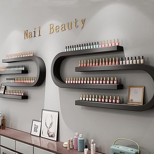 Miniatura 5 de Estante montado en la pared, estante de exhibición de botellas de esmalte de uñas, estante de almacenamiento de perfumes de aceite esencial en forma