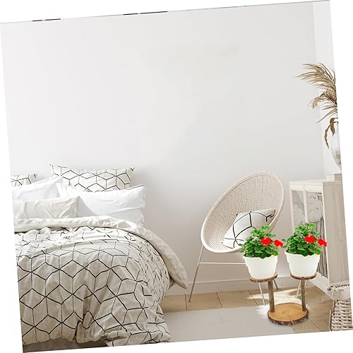 Miniatura 6 de Kisangel Estante de almacenamiento de madera maciza, bandeja de madera para plantas, soporte para plantas de escritorio de madera para interiores,