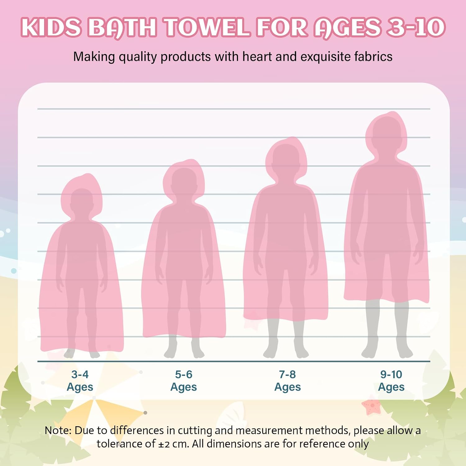 Pink Flower Hooded Towel for Kids, 30"x50" Cherry Blossom Wearable Quick Dry Flannel Bath Wrap, Flower Lovers Gifts for Girls, Toddler Bath Towel for Swim Pool Travel