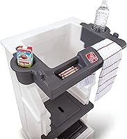 Vista 6 de Step2 Mobile Helper, taburete y soporte de torre para niños pequeños, altura ajustable y almacenamiento integrado, pies antideslizantes, incluye