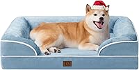 Vista 183 de EHEYCIGA - Cama ortopédica para perro grande, impermeable, de espuma viscoelástica y espuma tipo caja de huevos, bordes elevados, antideslizante