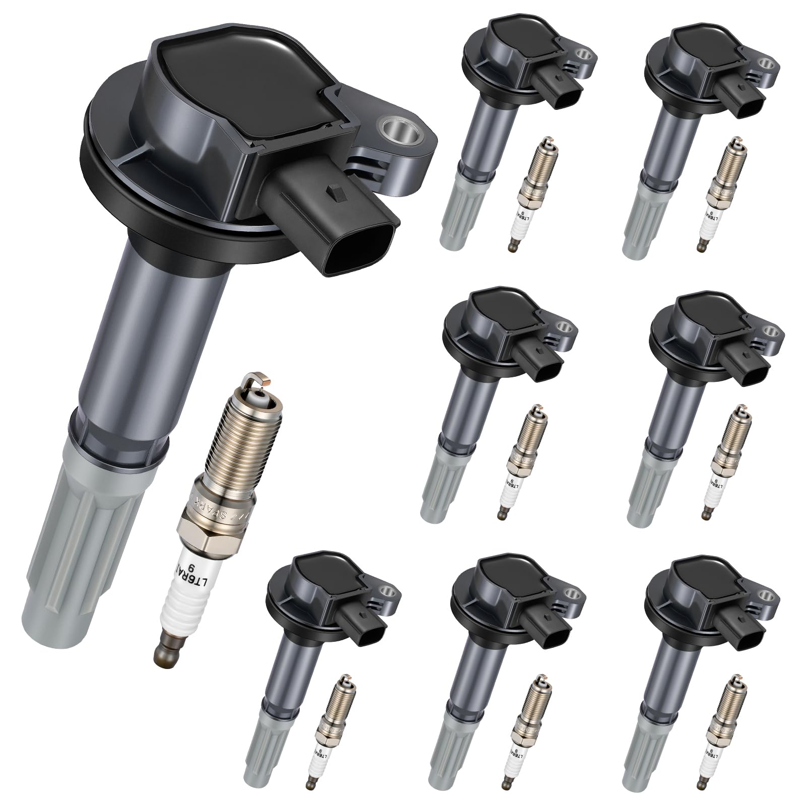 8 Ignition Coils+ 8 Spark Plugs UF622/DG542/SP548 for Ford F-150