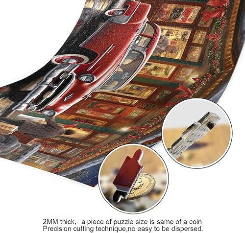 Miniatura 3 de Christmas Truck Jigsaw Puzzles 500 Pieces for Adults,Learning Educational Puzzles,Difficult and Challenge Families Toys with Mesh Storage Bag 2012104