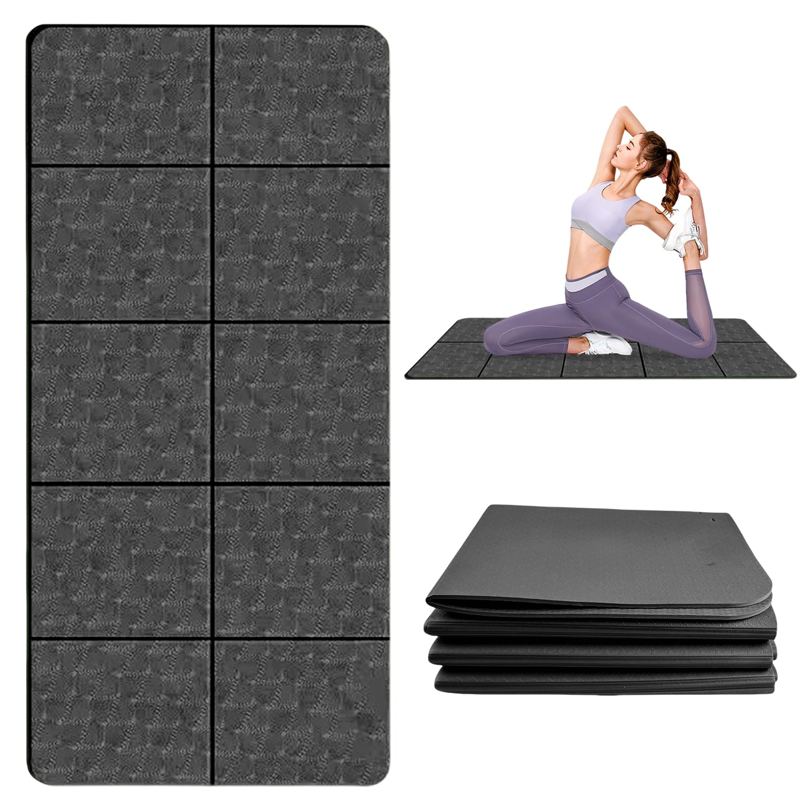 Tappetino Fitness Pieghevole G5 HT Sport - 175x50 Cm, 5 Sezioni, Azzurro - Foto 1