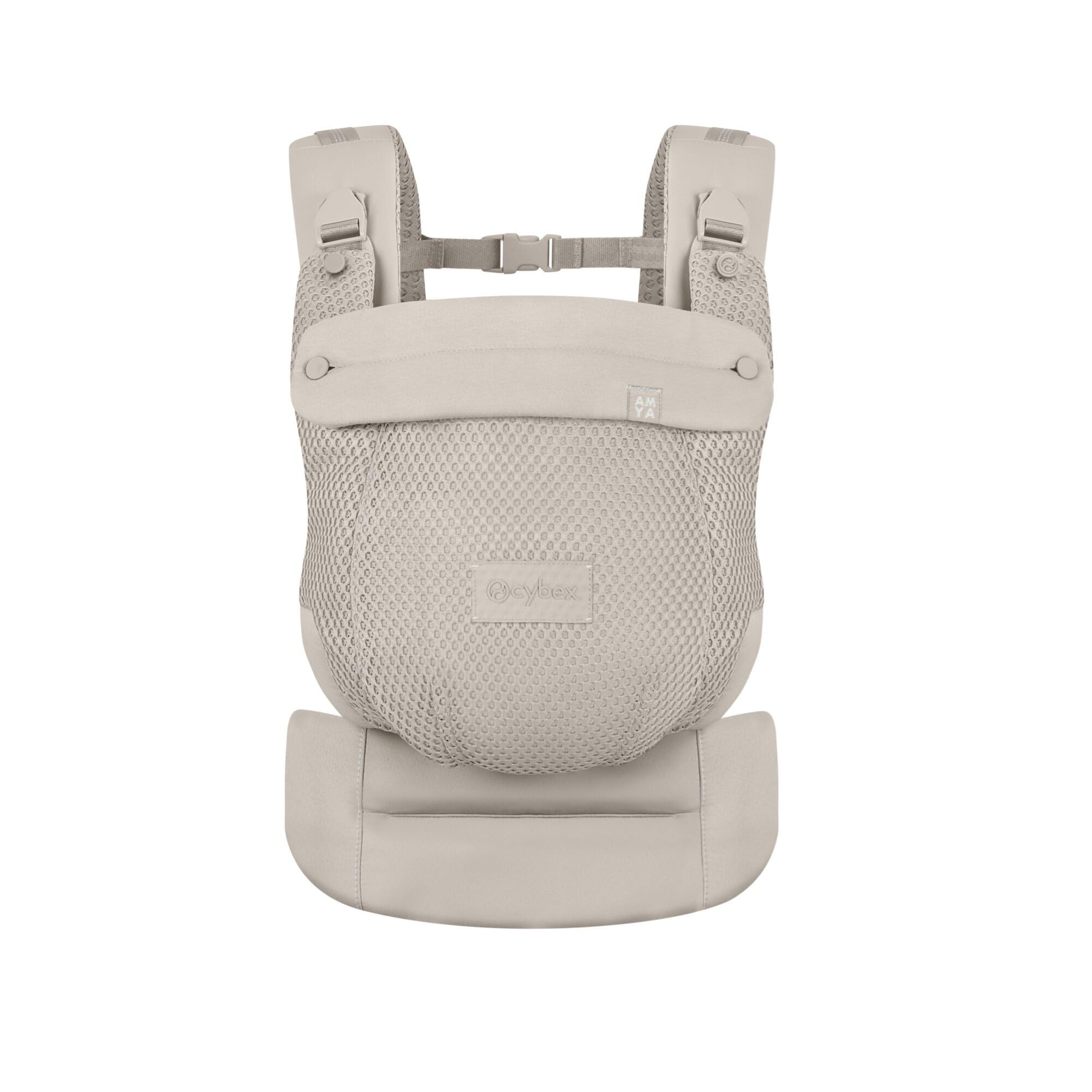 CYBEX Gold AMYA Mochila Portabebés, Desde Nacimiento Hasta 3 Años Aprox, Peso del Niño: Mín. 3,2 kg, Máx. 15 kg, Peso del Portabebés: 760 g, Diseño Autoadaptable, Tejido Transpirable, Dune Grey