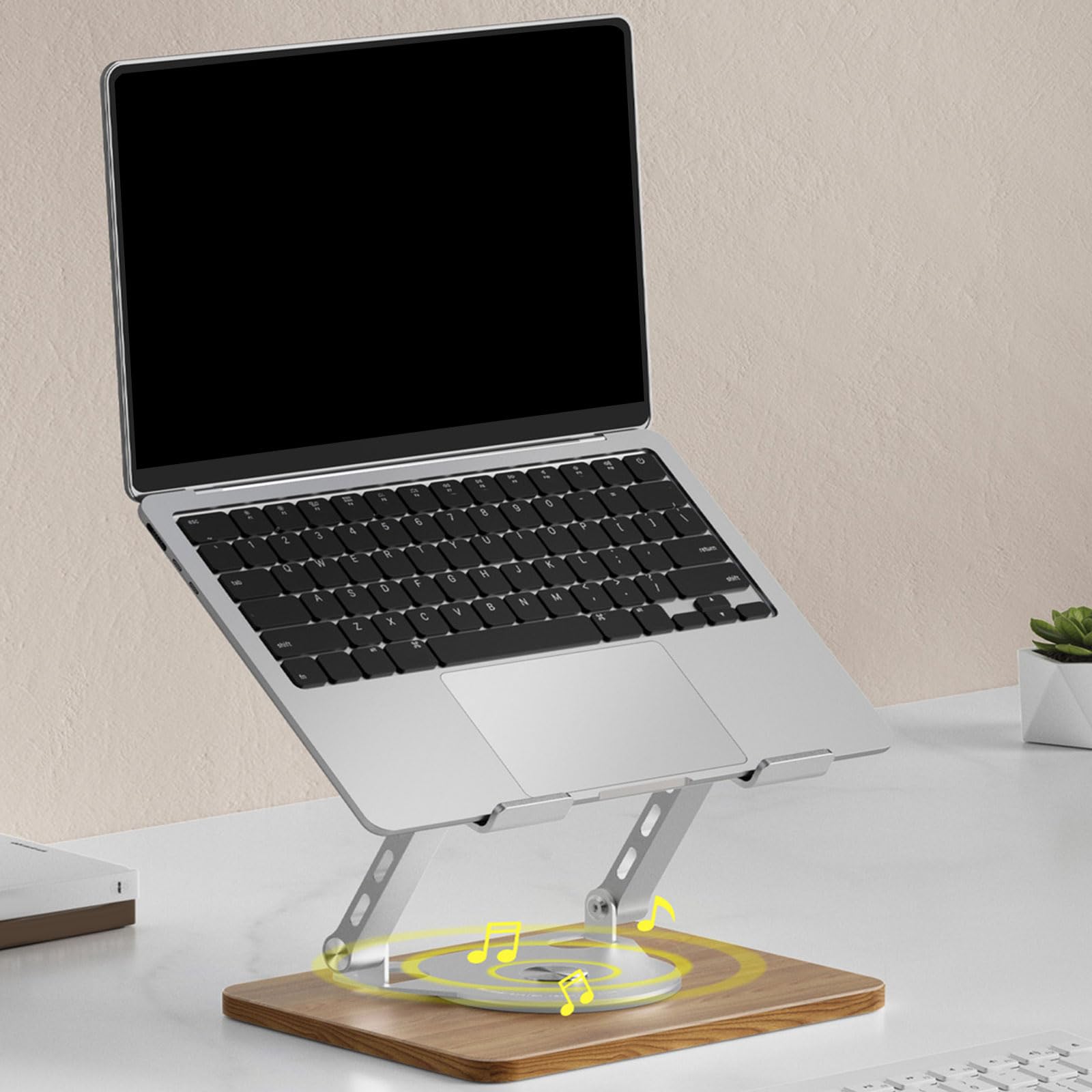 Soporte ergonómico portátil para computadora con diseño giratorio de 360 grados y altura para una mejor refrigeración del soporte de computadora