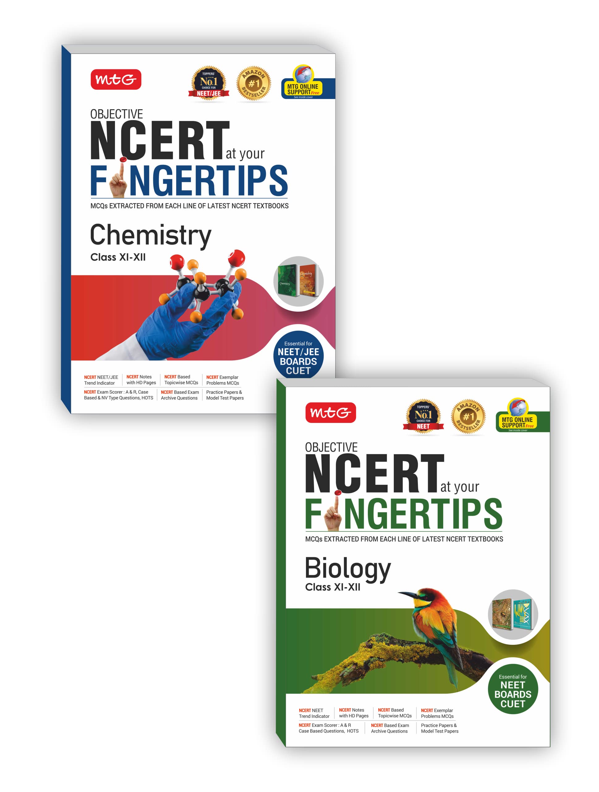 MTG Objective NCERT at your FINGERTIPS - Chemistry, Biology (Set of 2 Books) | NCERT NEET Trend Indicator | NCERT Notes with HD Pages (Based on NCERT Pattern - Latest & Revised Edition 2023-2024)