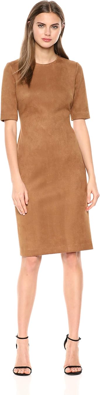 anne klein faux suede dress