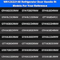 Vista 8 de Romalon WR12X22148 - Juego de manijas de puerta de refrigerador, acabado brillante, apto para manija de puerta de refrigerador GE, repuesto